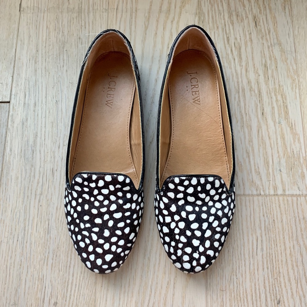 J. Crew Cora Leopard Calf Hair Loafers